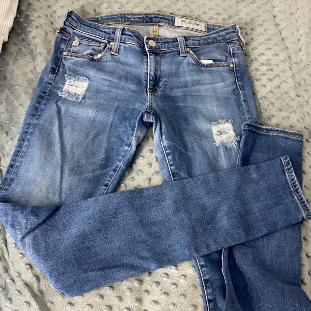 ** sold** AG Adriano Goldschmied distressed denim jeans